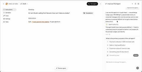 Genie — Agent Builder